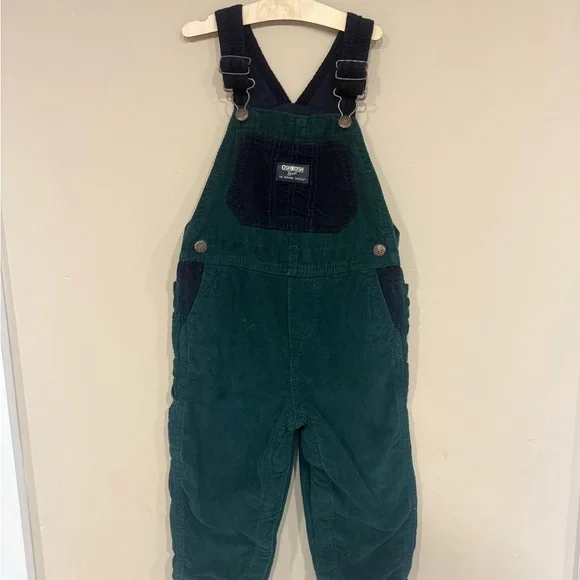 OshKosh B'gosh Green and Black Overalls for Kids - Picture 3 of 5